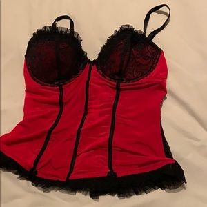 La Senza - Sexy Red Lace Bustier Corset